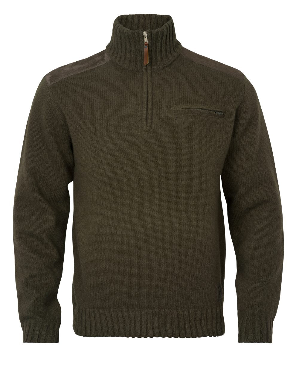 Willow Green coloured Harkila Annaboda WSP Knit Half Zip on white background 