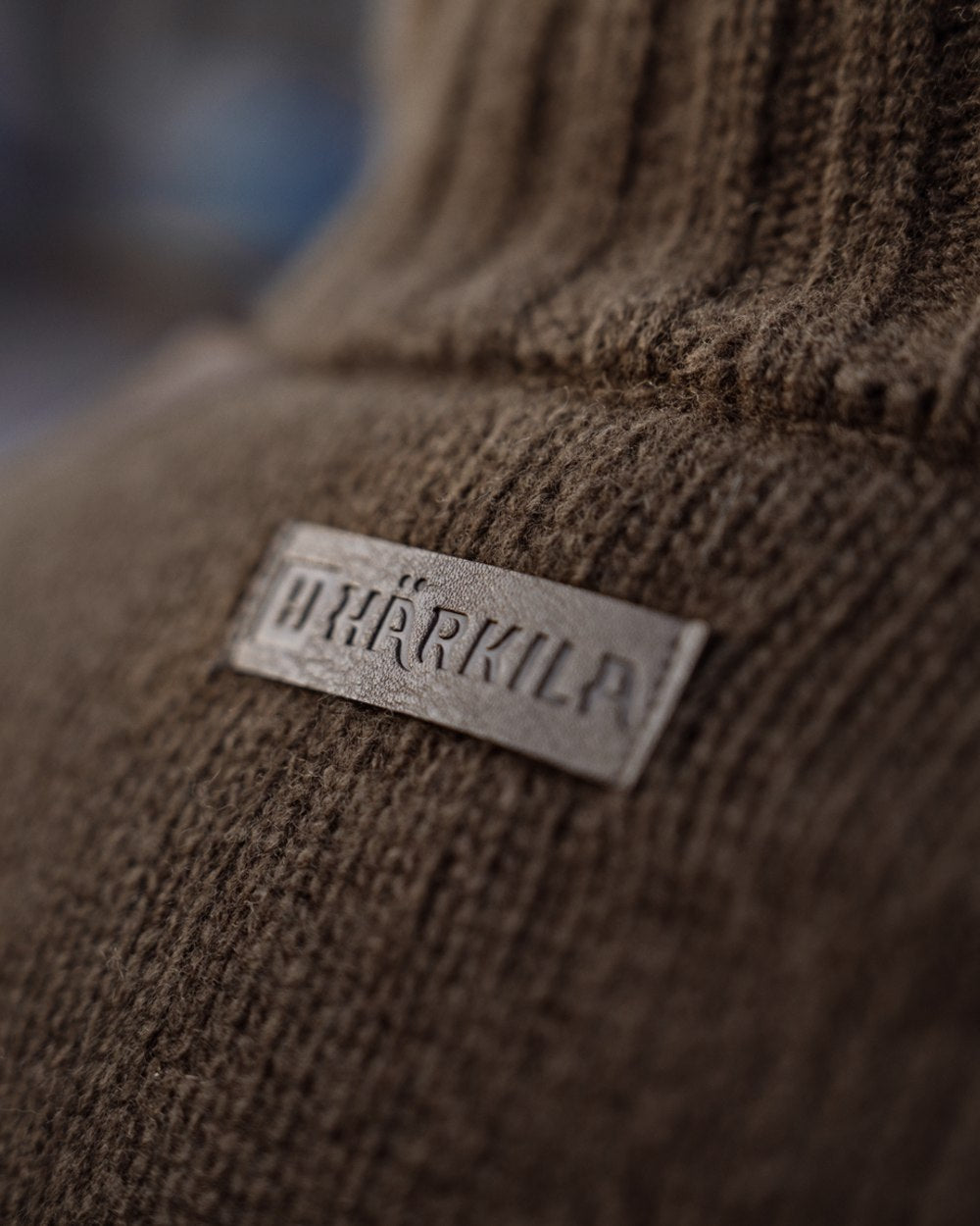 Willow Green coloured Harkila Annaboda WSP Knit Half Zip on close up 