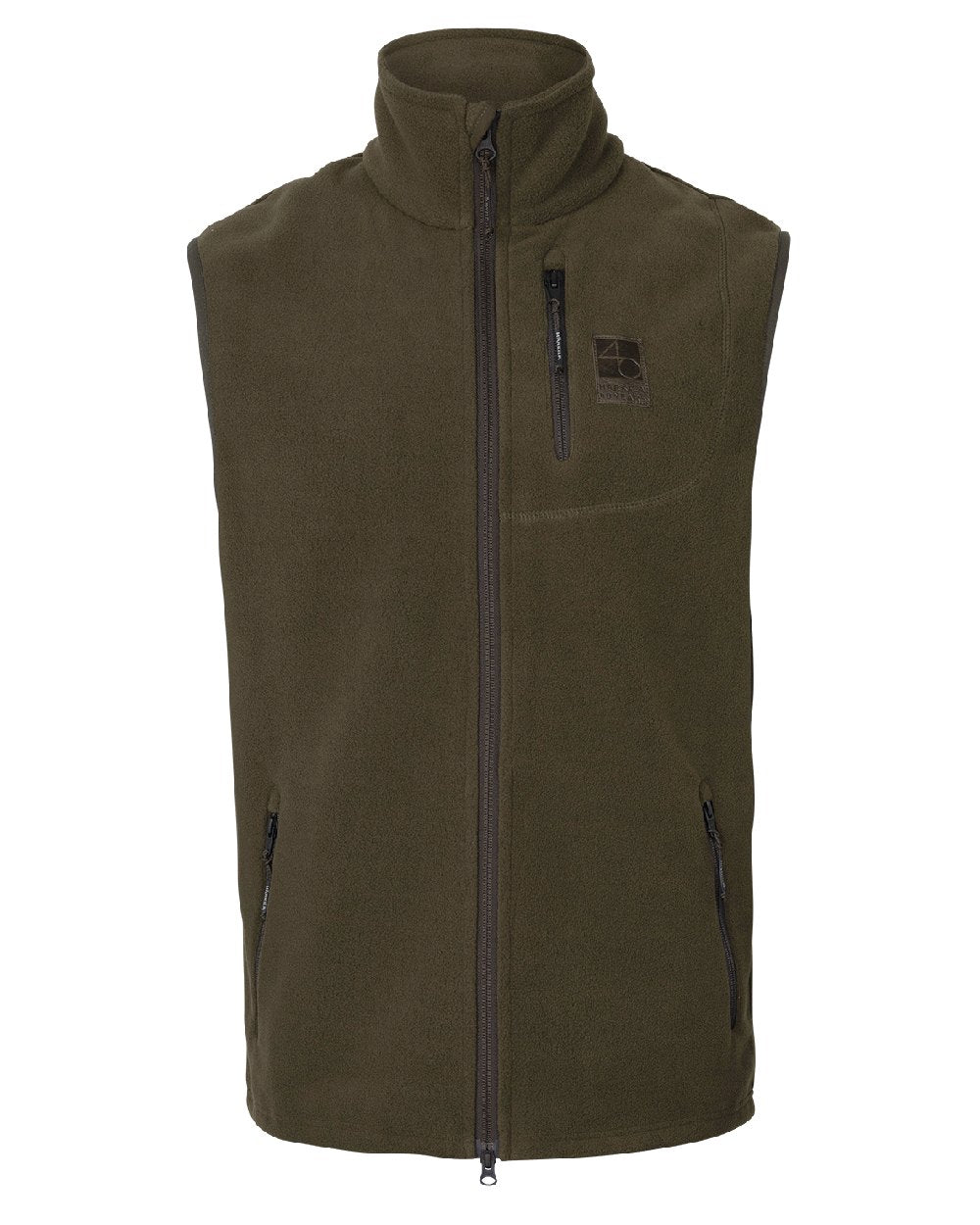 Willow Green Coloured Harkila Anniversary Fleece Waistcoat on white background 