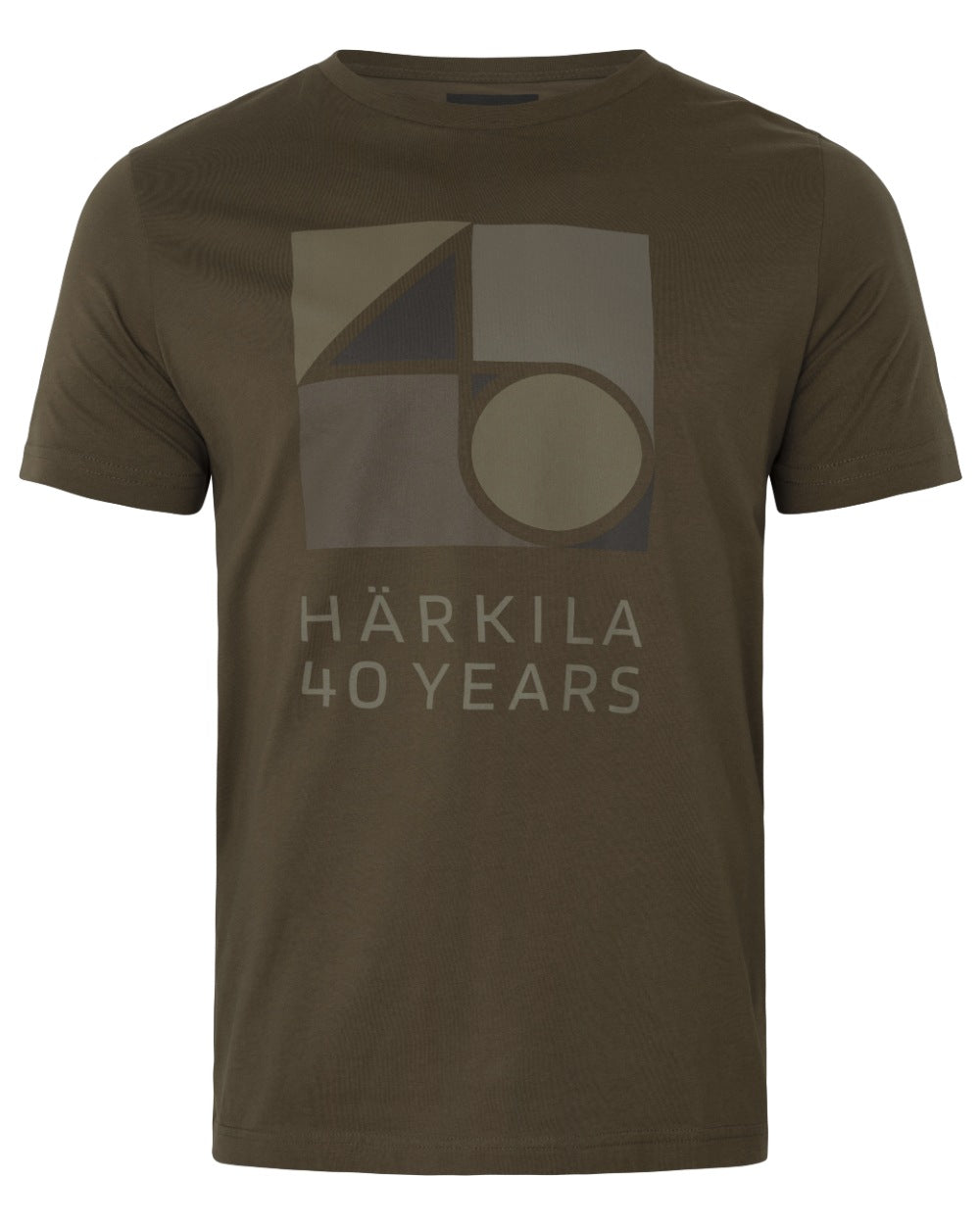 Willow Green Coloured Harkila Anniversary Short Sleeve T-Shirt on white background 