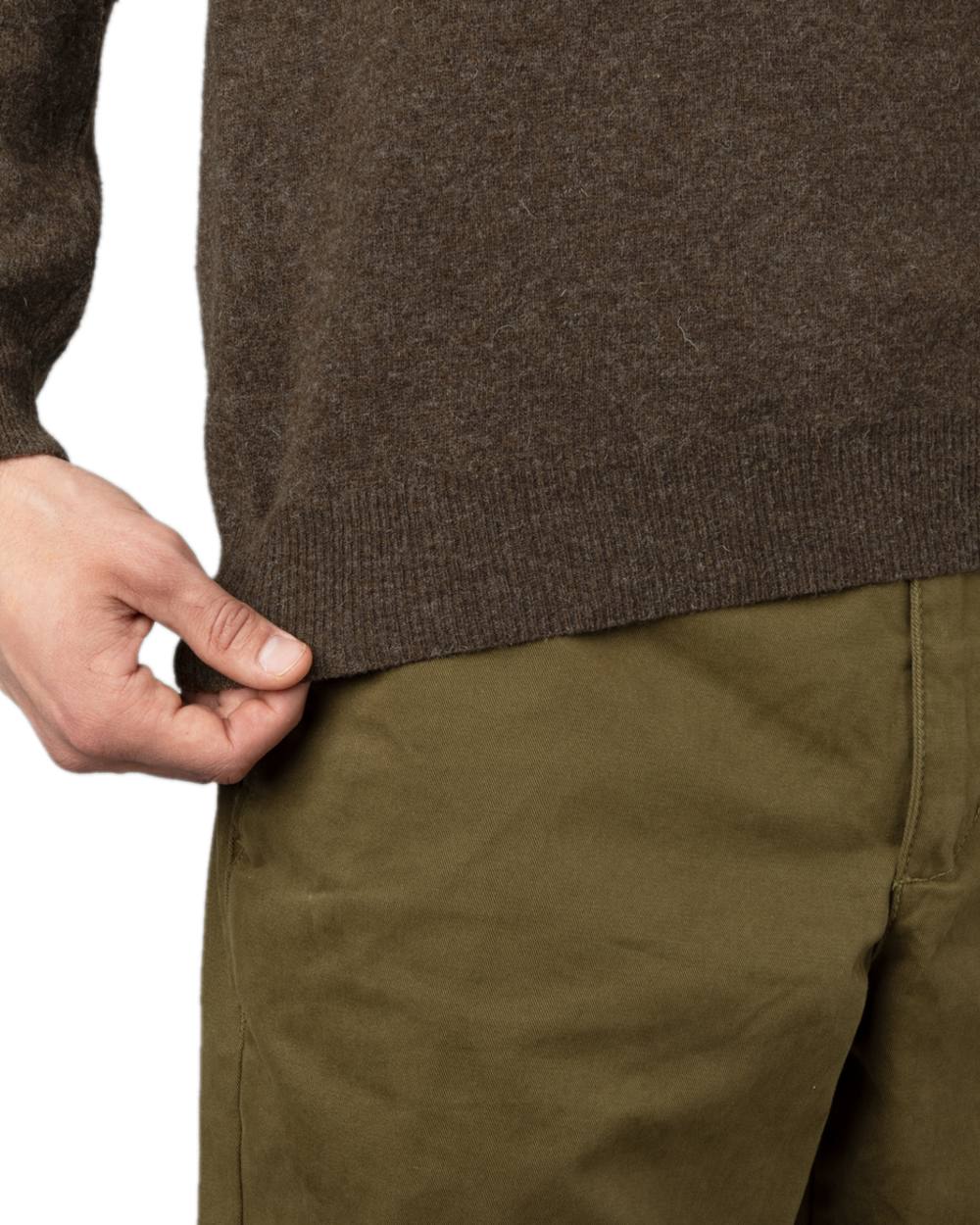 Slate Brown Coloured Harkila Arran Pullover on white background 
