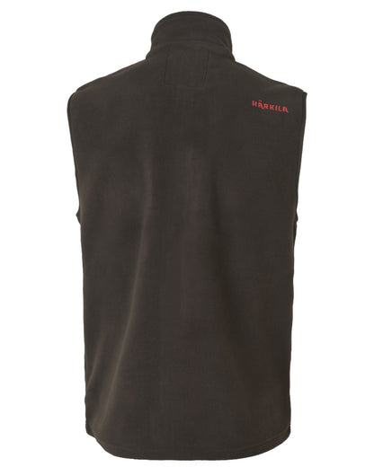 Shadow Brown Coloured Harkila Aspire Fleece Waistcoat on white background 