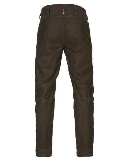 Hunting Green Shadow Brown Coloured Harkila Aspire HWS Trousers on white background 