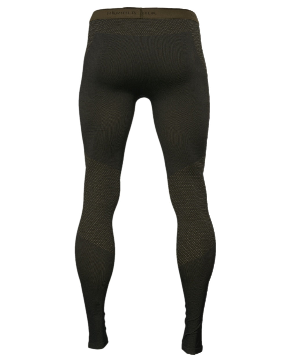 Dark Willow Green Coloured Harkila Base Active Long Johns on white background 