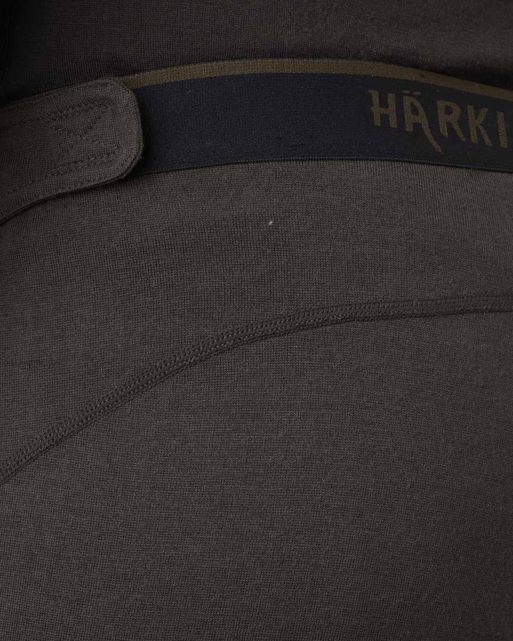 Shadow Brown Harkila Base All Season Side Zip Long Johns on white background 