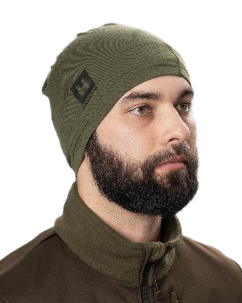 Dark Olive Coloured Harkila Base All Season Tubular Limited Edition on white background 