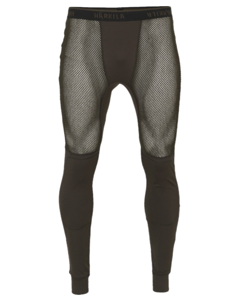 Shadow Brown Coloured Harkila Base Mesh Long Johns on white background 