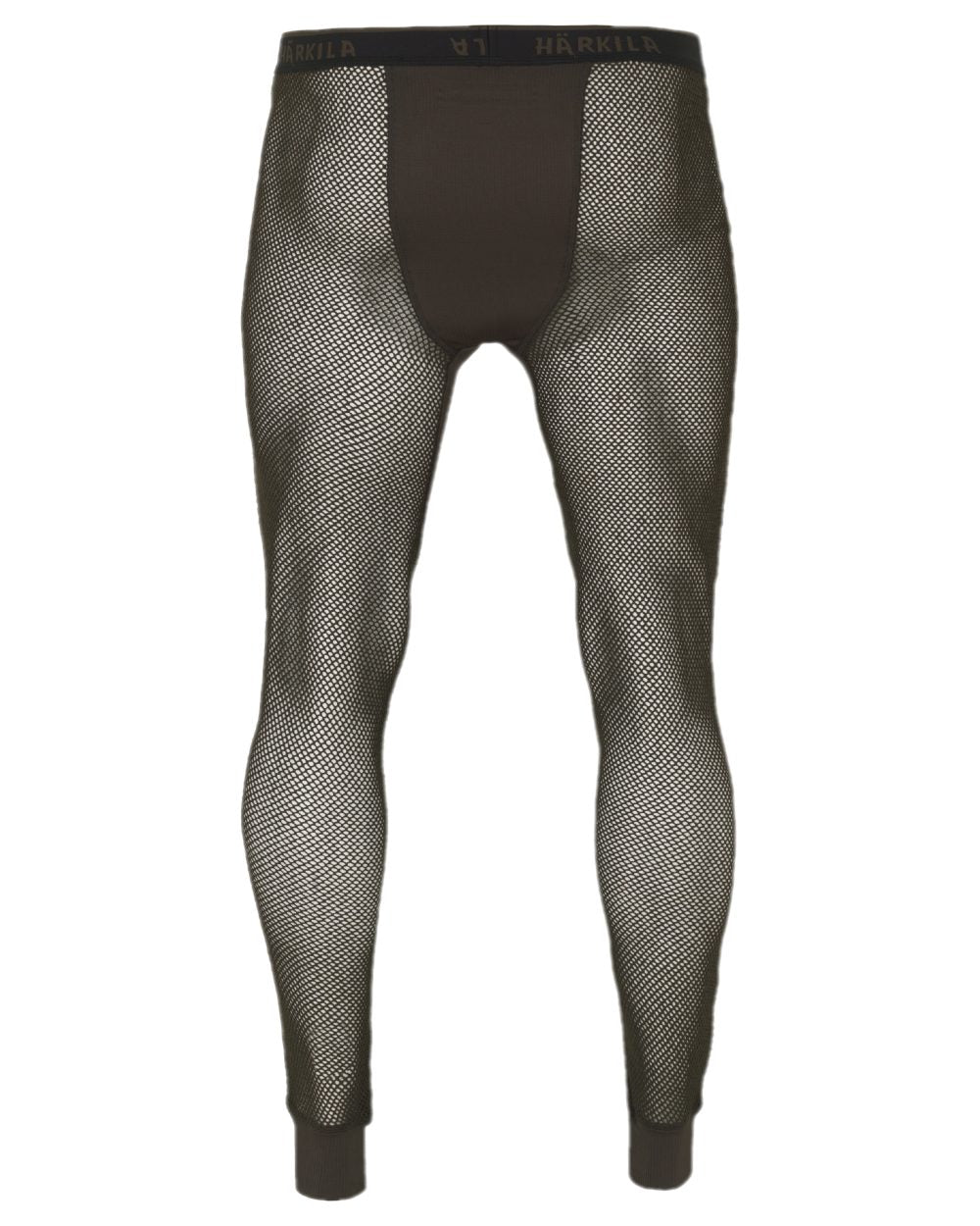 Shadow Brown Coloured Harkila Base Mesh Long Johns on white background 
