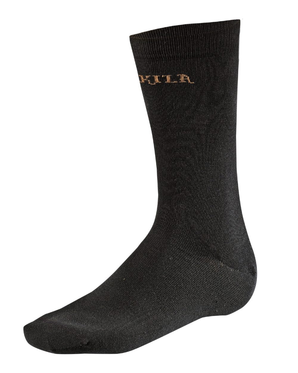 Black colour Harkila Coolmax II liner Sock on white background 