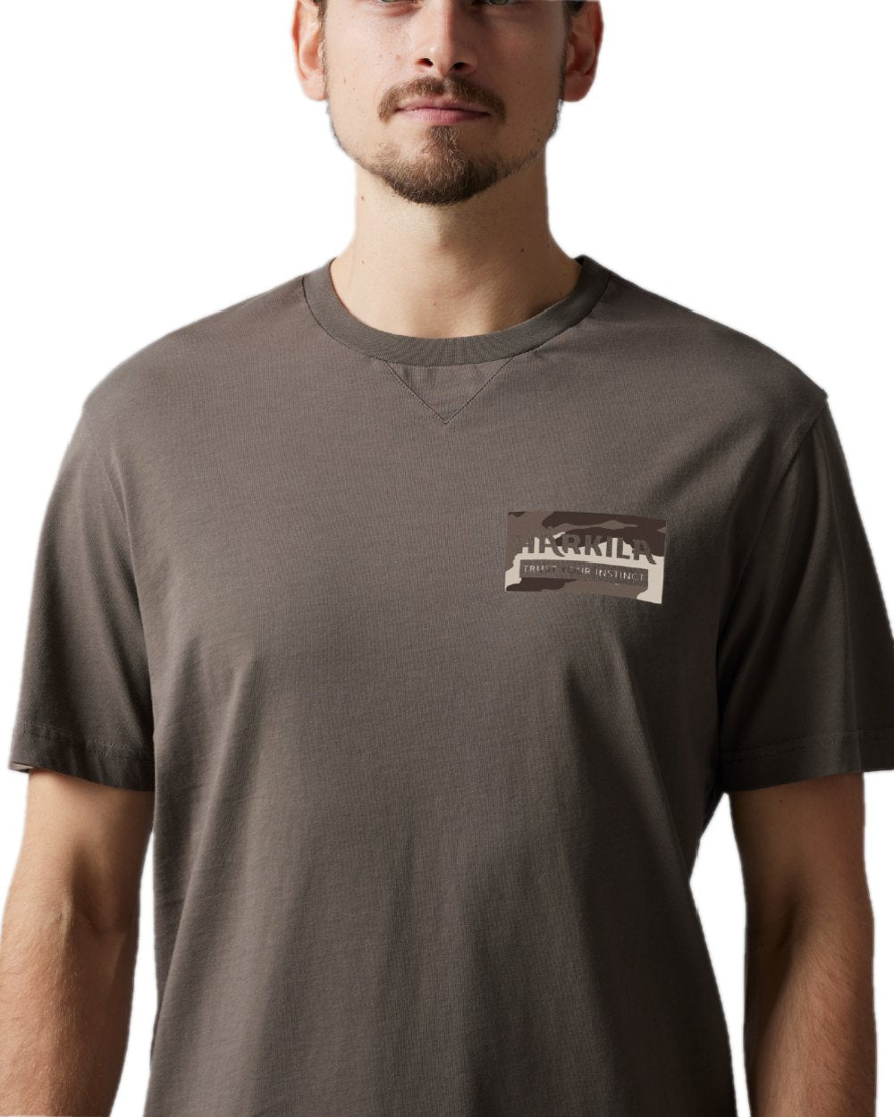 Brown Granite Coloured Harkila Core T-Shirt on white background 