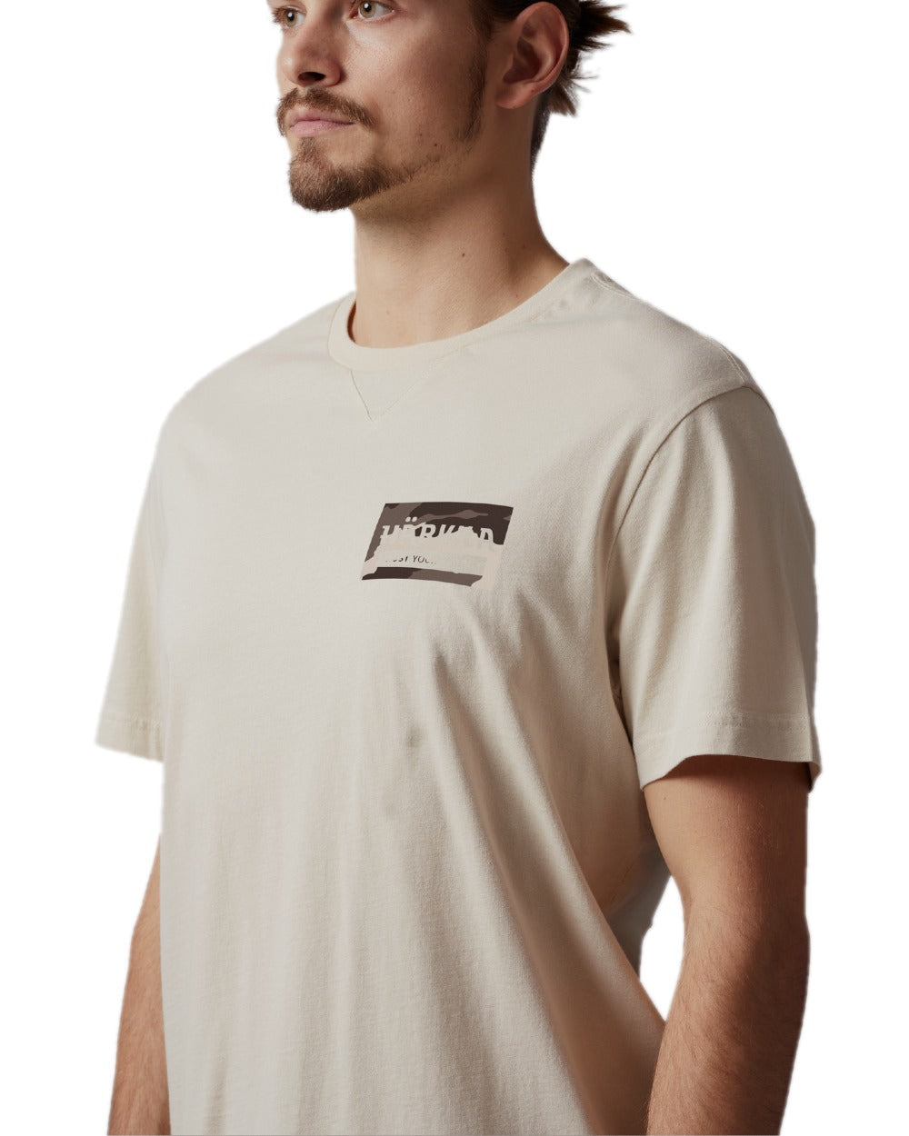 Peyote Grey Coloured Harkila Core T-Shirt on white background 