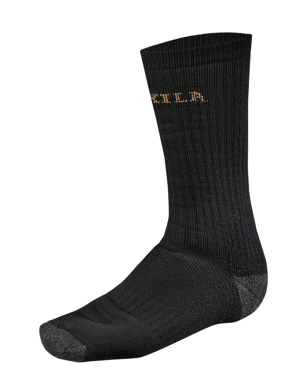 Black coloured Harkila Dayhiker Socks on white background 