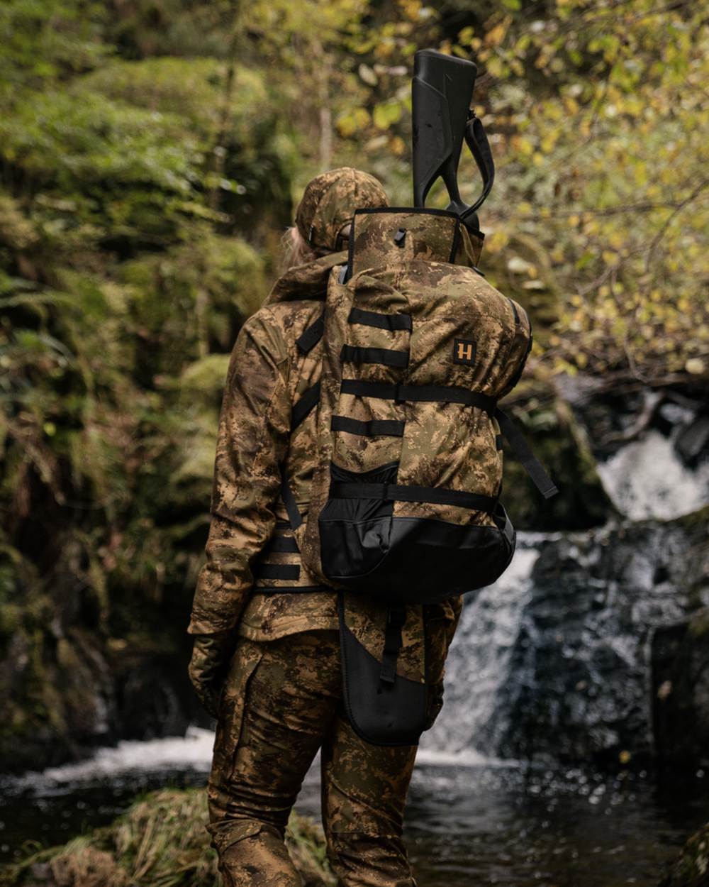 Axis MSP Forest Coloured Harkila Deer Stalker Backpack on outdoor background 
