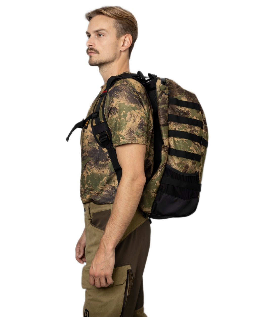 Axis MSP Forest Coloured Harkila Deer Stalker Backpack on white background 