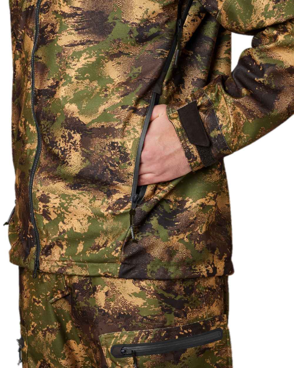 AXIS Forest Coloured Harkila Deer Stalker Camo HWS Jacket on white background 