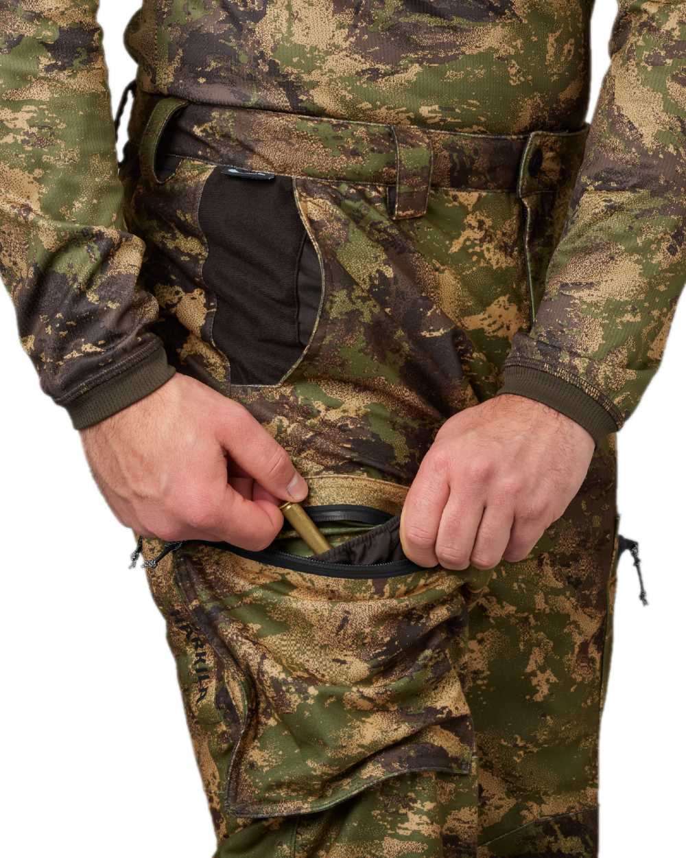 AXIS Forest Coloured Harkila Deer Stalker Camo HWS Trousers on white background 