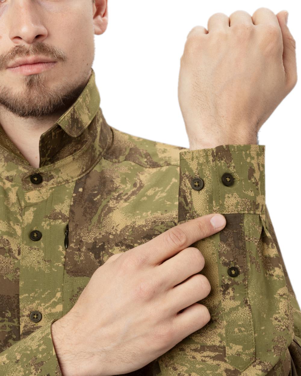 AXIS Forest Coloured Harkila Deer Stalker Camo Long Sleeve Shirt on white background 