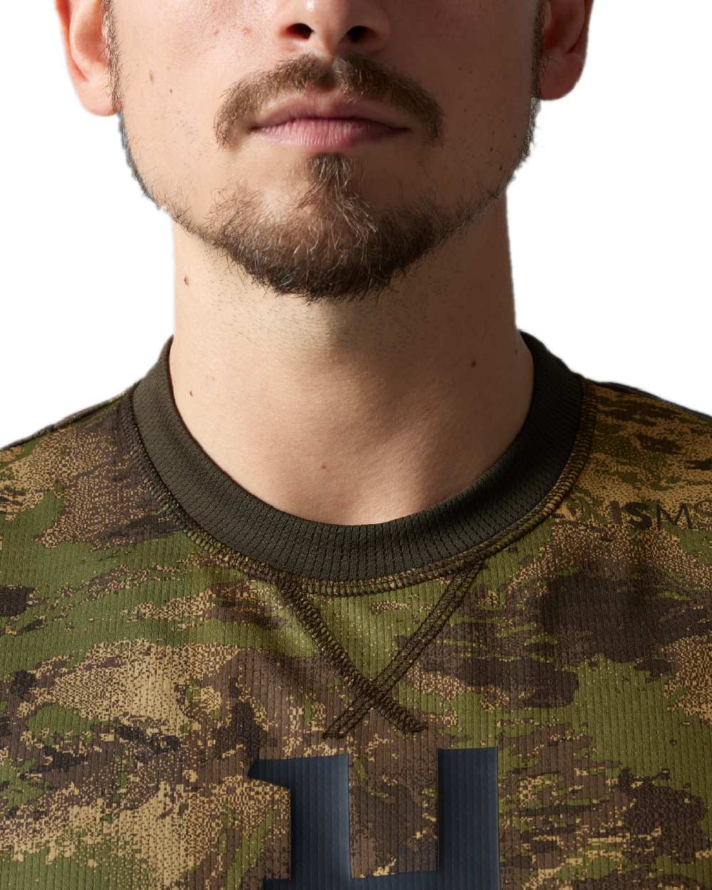 AXIS Forest Coloured Harkila Deer Stalker Camo Long Sleeve T-Shirt on white background 