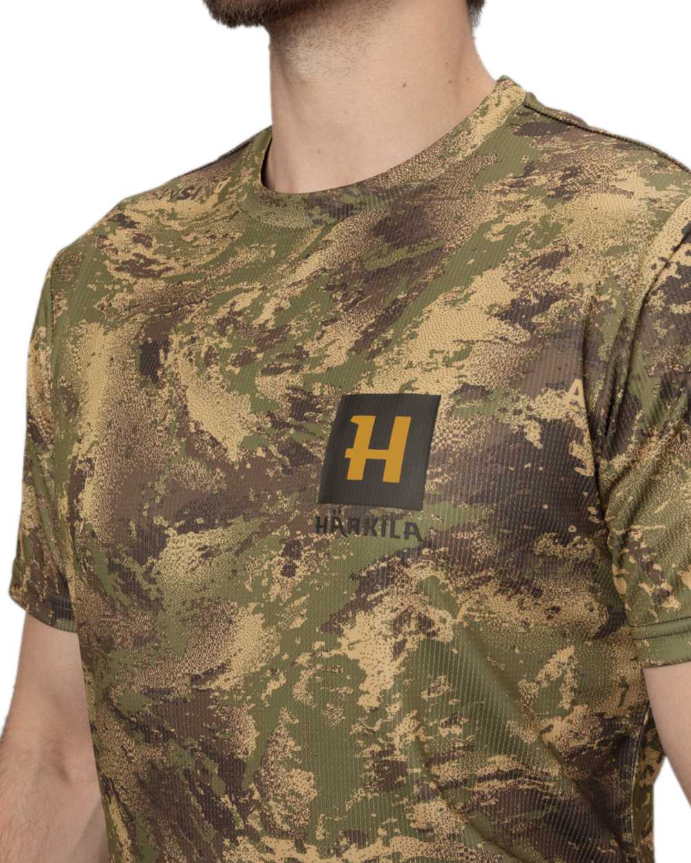 AXIS Forest Coloured Harkila Deer Stalker Camo Short Sleeve T-Shirt on    white background 