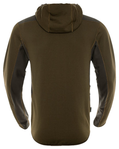 Willow Green Shadow Brown Coloured Harkila Deer Stalker Fleece Hoodie on white background 