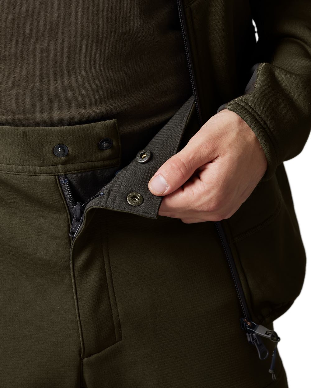 Willow Green Shadow Brown Coloured Harkila Deer Stalker Light Trousers on white background 