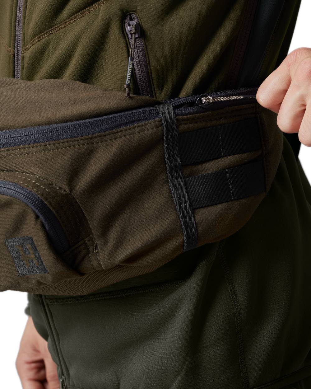 Willow Green Coloured Harkila Deer Stalker Waist Pack on white background 