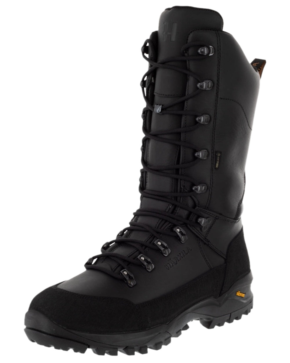 Black Coloured Harkila Driven Hunt 2.0 GTX Boots on white background 