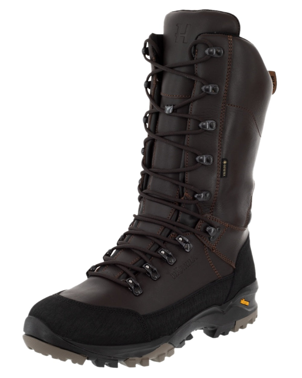 Dark Brown Coloured Harkila Driven Hunt 2.0 GTX Boots on white background 
