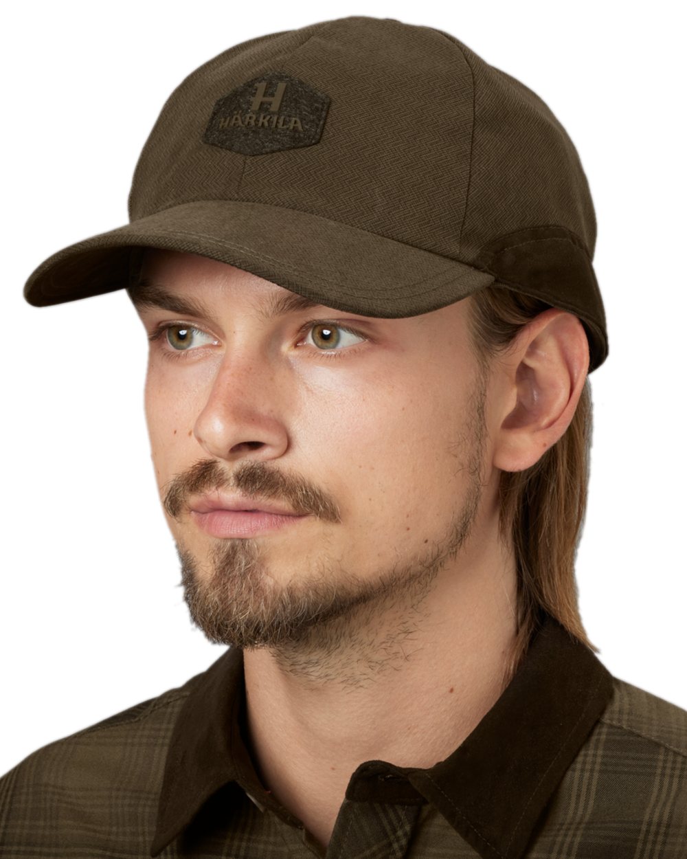 Willow Green Coloured Harkila Driven Hunt HSP Insulated Cap on white background 