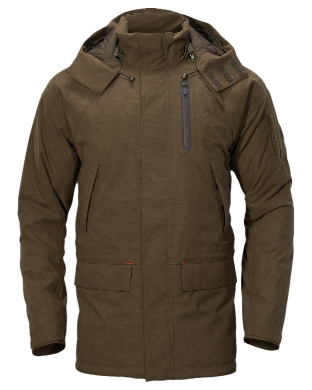 Willow Green Coloured Harkila Driven Hunt HWS Insulated Jacket on white background 