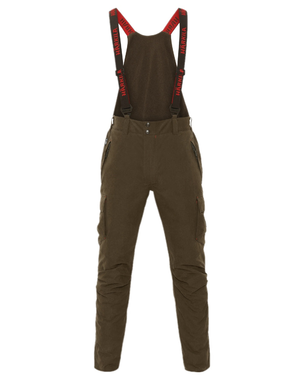 Willow Green Coloured Harkila Driven Hunt HWS Insulated Trousers on white background 
