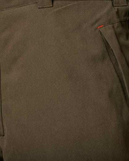 Willow Green Coloured Harkila Driven Hunt HWS Insulated Trousers on white background 