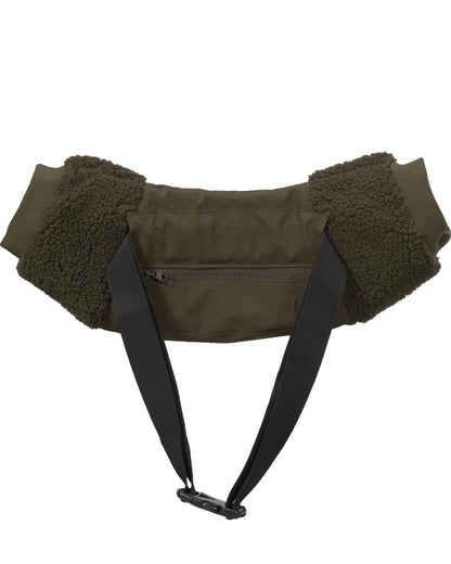 Willow Green coloured Harkila Driven Hunt Heat Muff on white background 