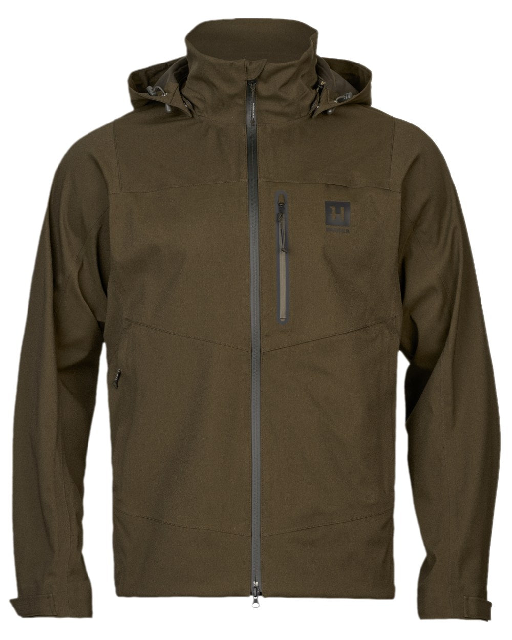 Hunting Green Coloured Harkila Finnmark HWS Jacket on white background 