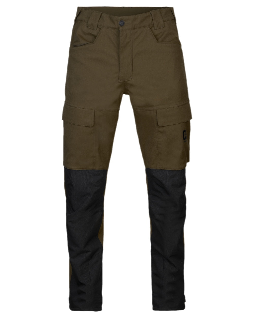 Hunting Green Coloured Harkila Finnmark HWS Trousers on white background 