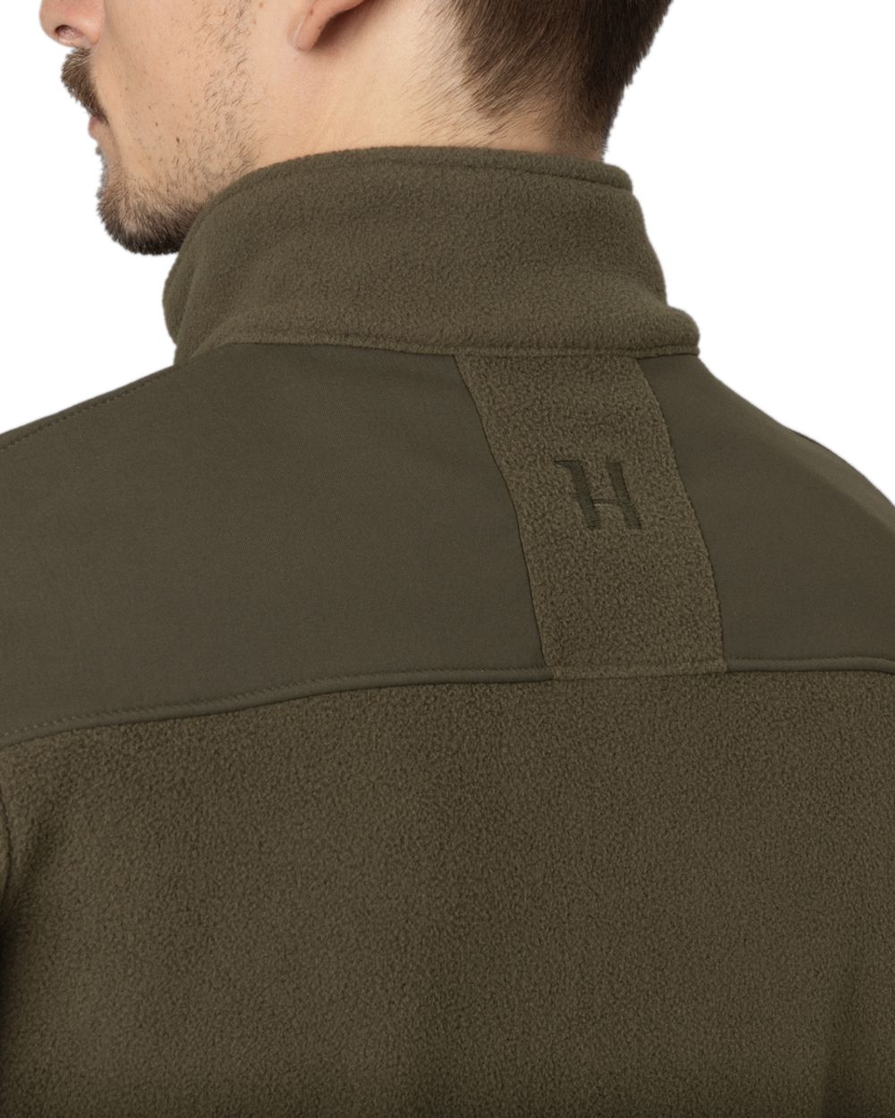 Light Willow Green Coloured Harkila Fjell Fleece Jacket on white background 