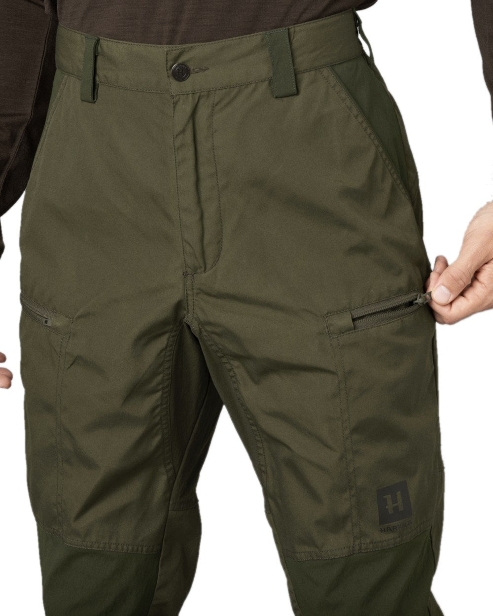 Forest Night Rosin Coloured Harkila Fjell Trousers on white background 