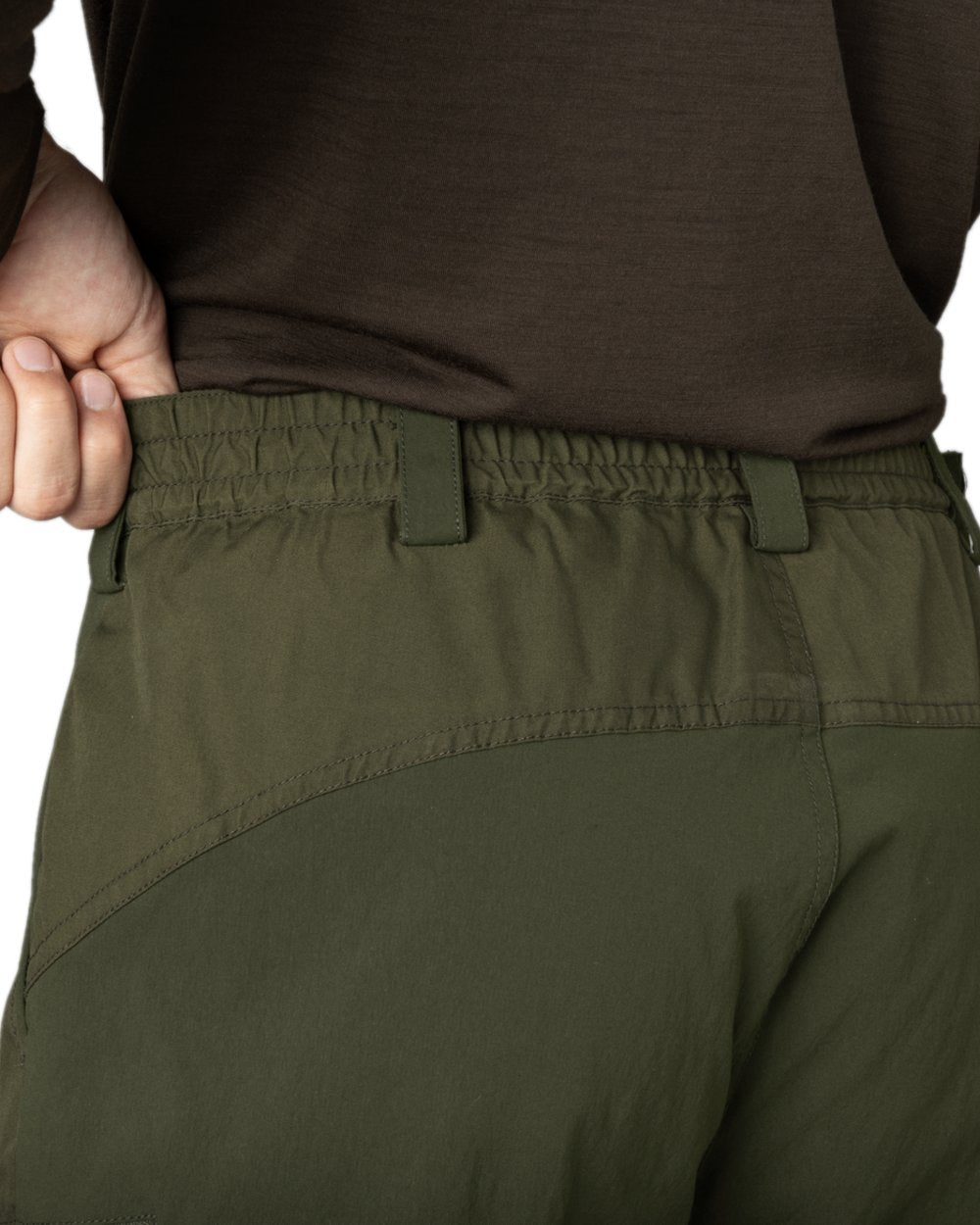 Forest Night Rosin Coloured Harkila Fjell Trousers on white background 