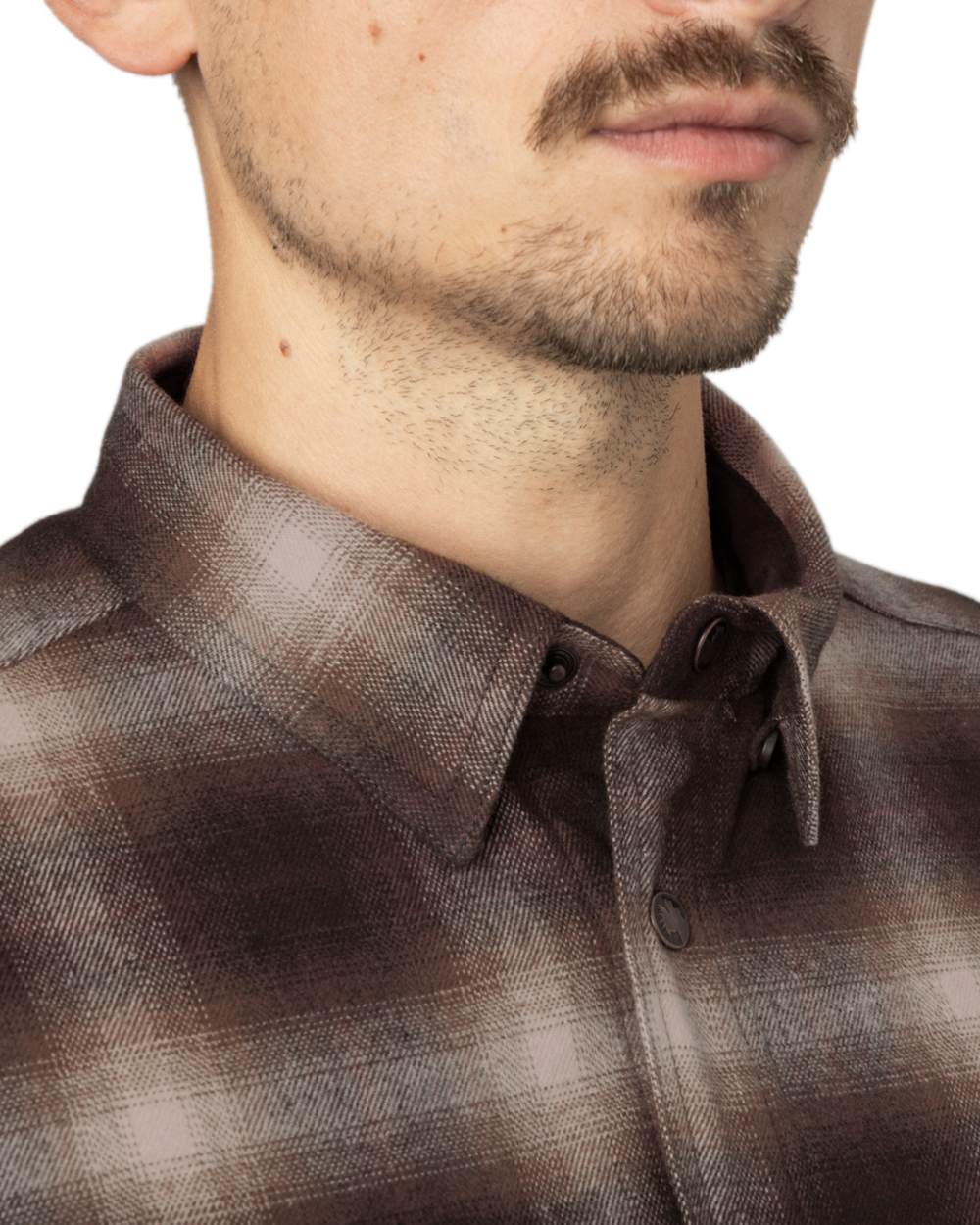 Burgundy Coloured Harkila Folke Shirt Jacket on white background 