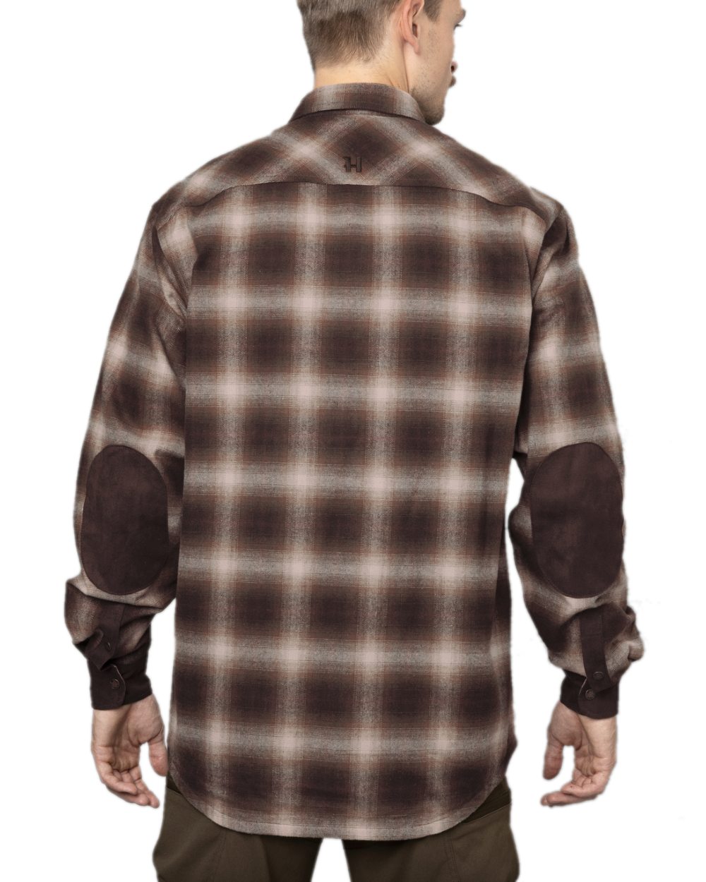 Burgundy Coloured Harkila Folke Shirt Jacket on white background 