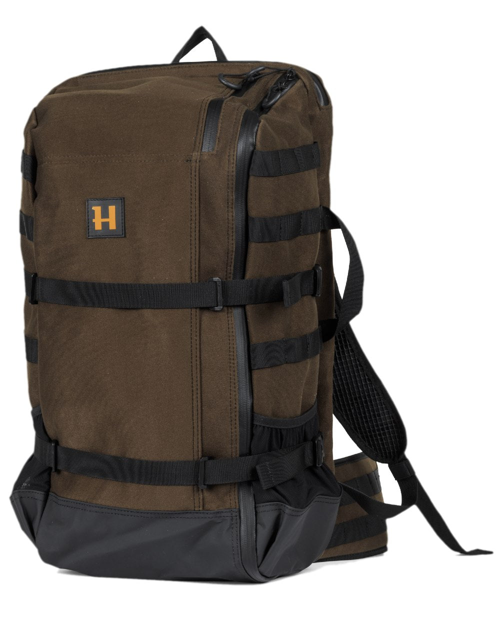Hunting Green Coloured Harkila Forest Hunter Backpack on white background 
