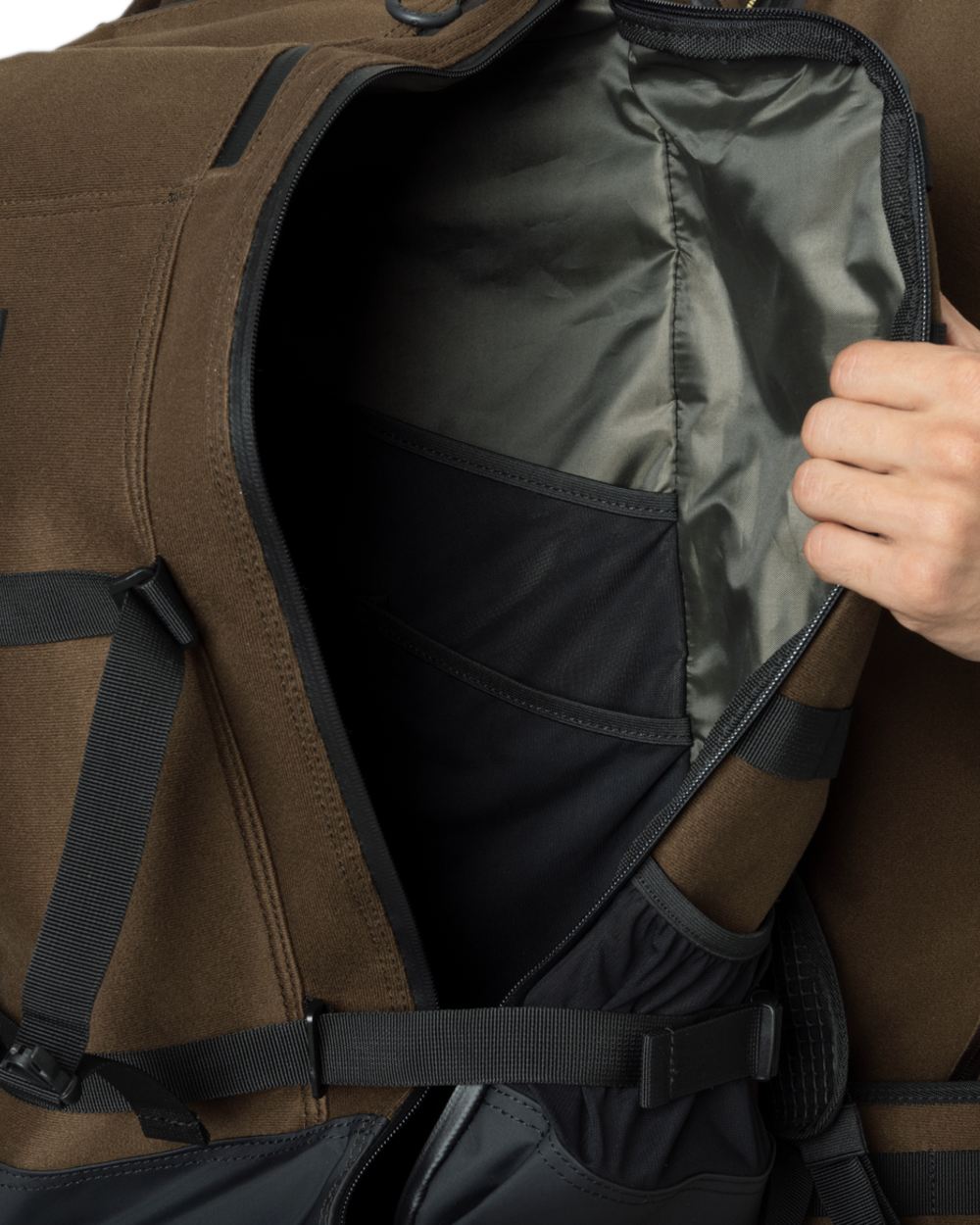 Hunting Green Coloured Harkila Forest Hunter Backpack on white background 