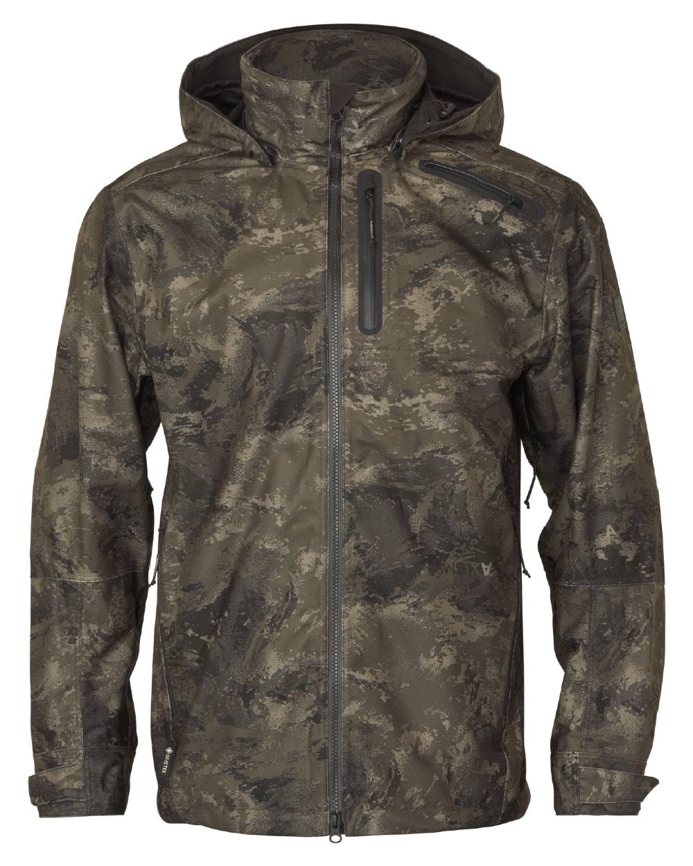 AXIS MSP Darkwood coloured Harkila Forest Hunter GTX Camo Jacket on white background 