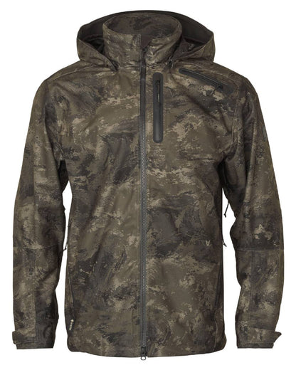 AXIS MSP Darkwood coloured Harkila Forest Hunter GTX Camo Jacket on white background 