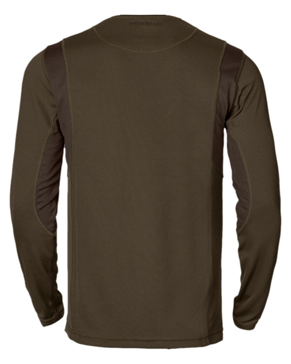 Hunting Green Shadow Brown Coloured Harkila Forest Hunter Long Sleeve T-Shirt on white background 
