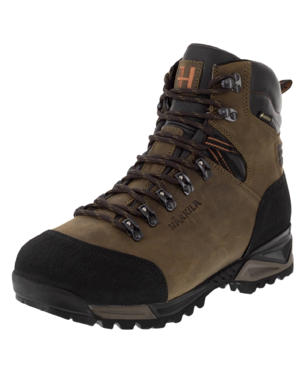 Willow Green Coloured Harkila Forest Hunter Mid GTX Boots on white background 