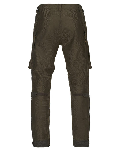 Hunting Green Shadow Brown Coloured Harkila Forest Hunter Pro GTX Trousers on white background 