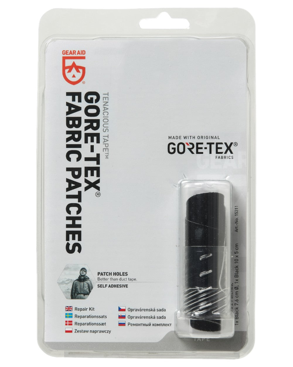 Black Coloured Harkila GORE-TEX Repair Kit Black on white background 