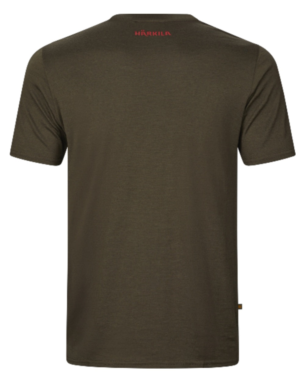 Willow Green Moose Coloured Harkila Game Short Sleeve T-Shirt on white background 