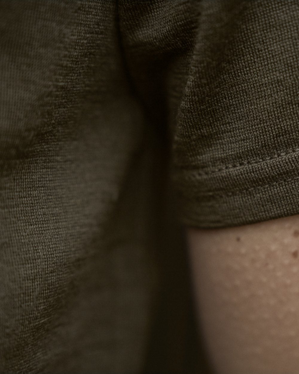 Willow Green Moose Coloured Harkila Game Short Sleeve T-Shirt on outdoor background 